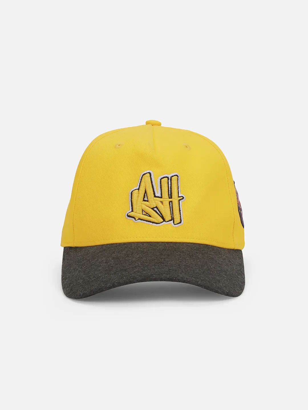 Yellow&Grey Cotton Unisex Cap by Being Human Clothing - Image 2