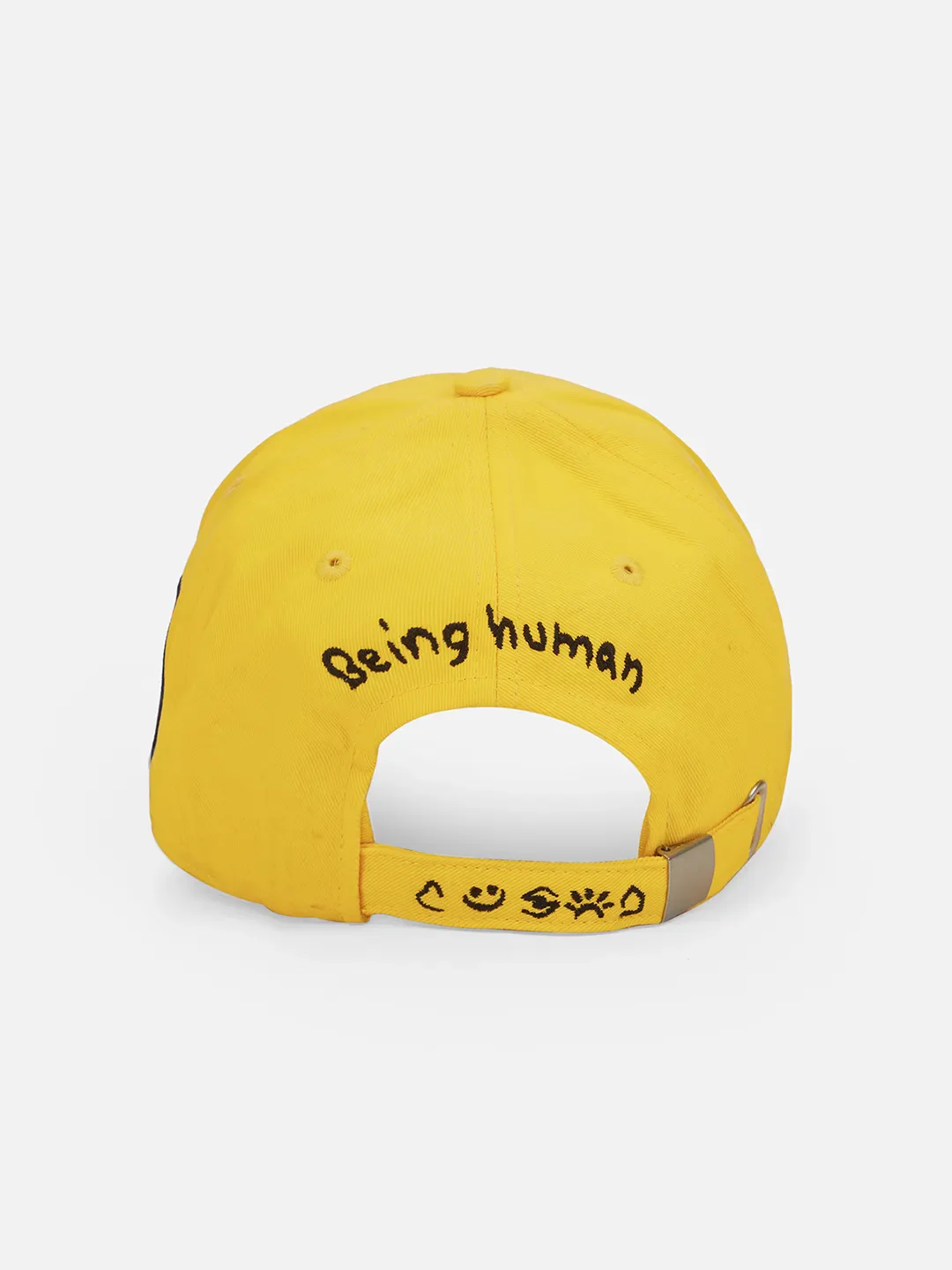 Yellow&Grey Cotton Unisex Cap by Being Human Clothing - Image 3