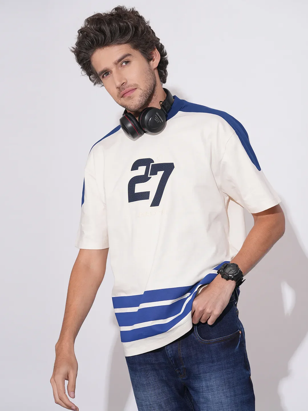 White Easy Fit Men's Short Sleeves T-Shirt by Being Human Clothing - Image 6