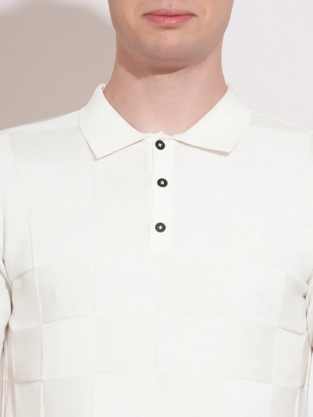 White Regular Fit Men's Polo T-Shirt by Being Human Clothing - Image 5