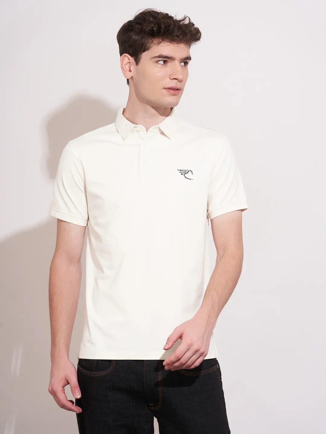 Blue Regular Fit Men's Polo T-Shirt by Being Human Clothing
