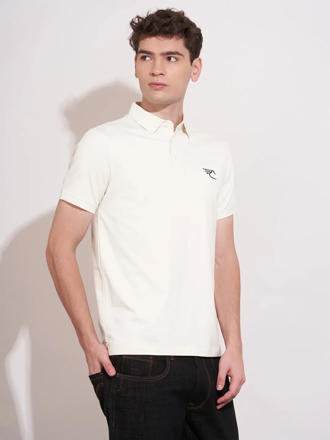 Blue Regular Fit Men's Polo T-Shirt by Being Human Clothing - Image 2