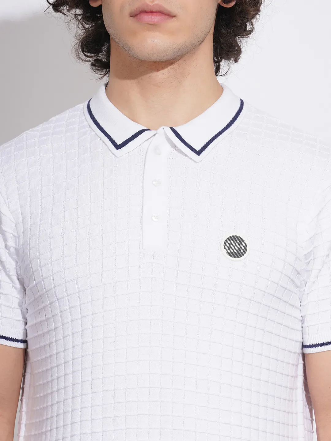 Blue Regular Fit Men's Polo T-Shirt by Being Human Clothing - Image 5