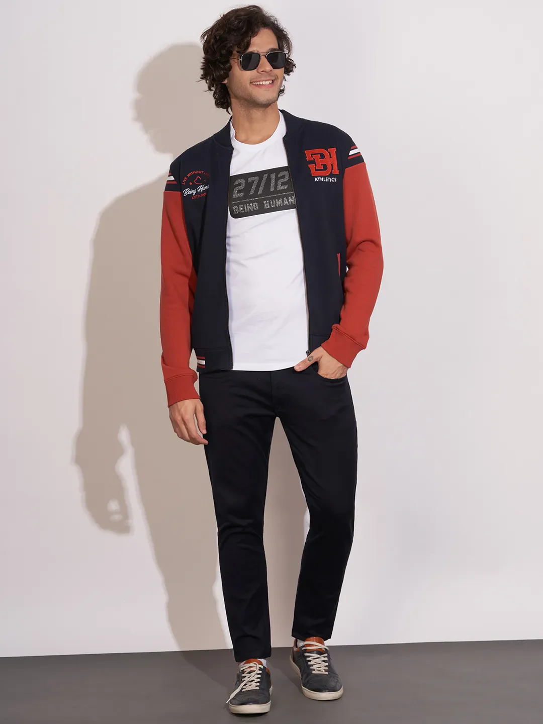 White Moderno Fit Round Neck Men's T-Shirt by Being Human Clothing - Image 4
