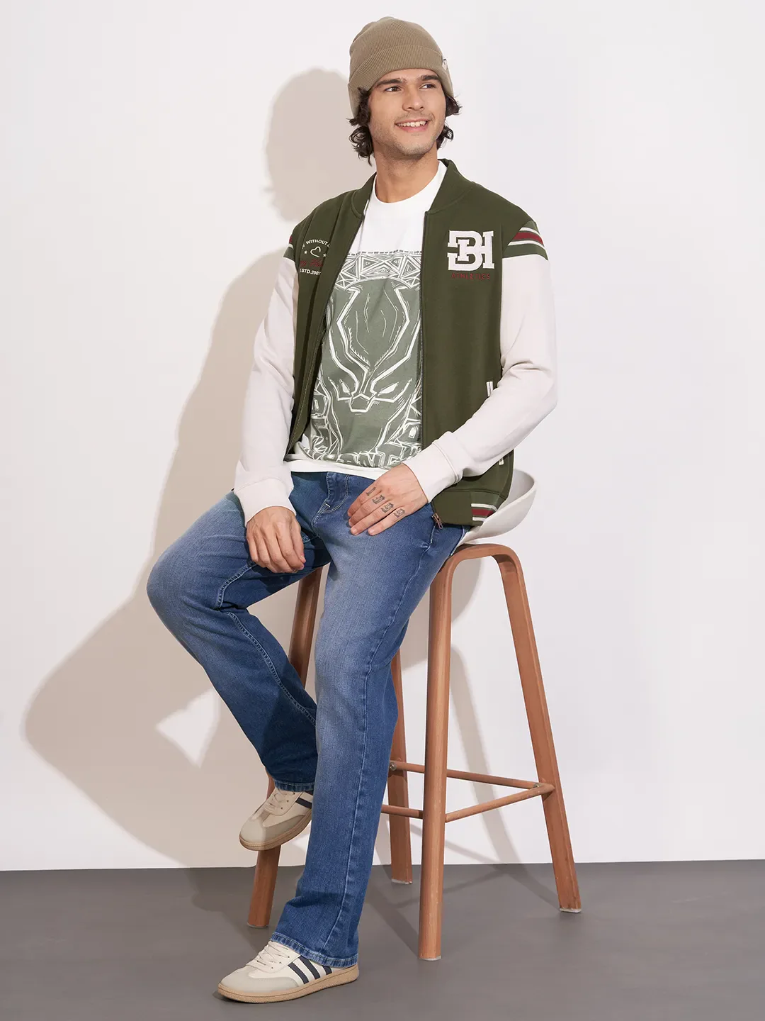 White Easy Fit Round Neck Men's T-Shirt by Being Human Clothing - Image 4