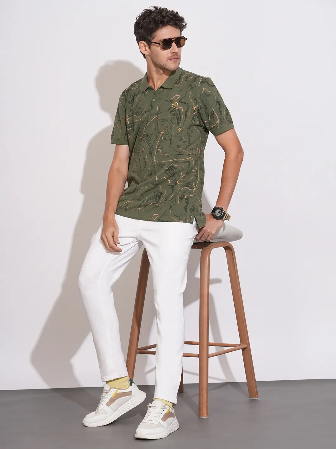 White Skinny Fit Denims For Men By Being Human Clothing - Image 4