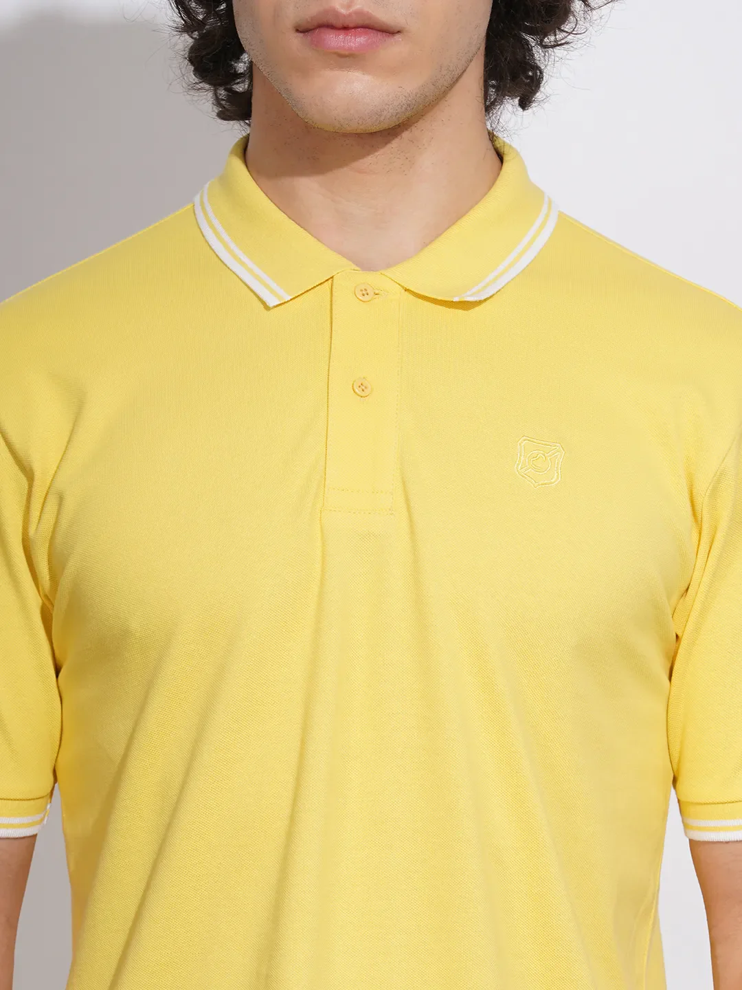 Yellow Regular Fit Men's Polo T-Shirt by Being Human Clothing - Image 5