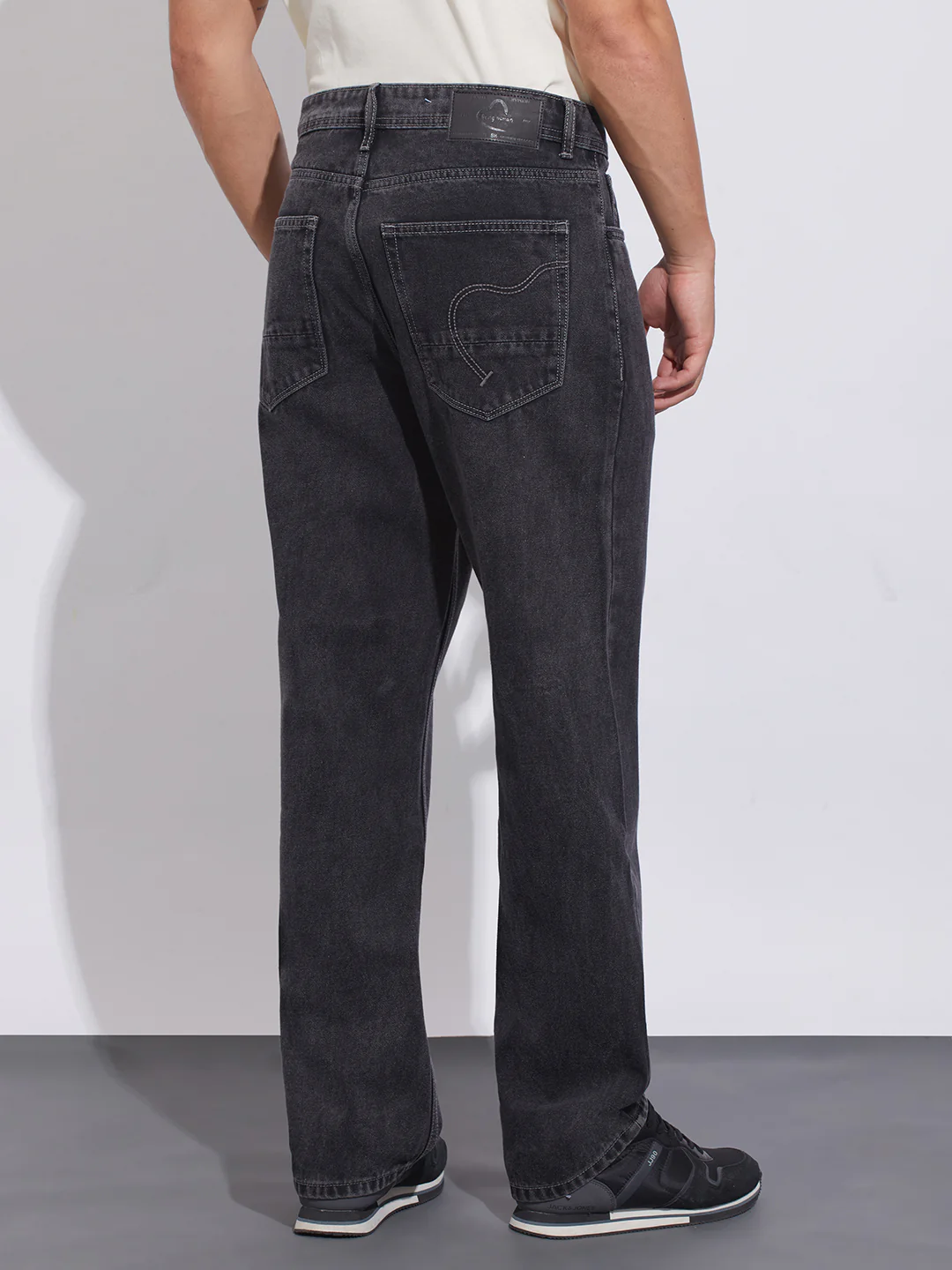 Black Anti Fit Denims for Men by Being Human Clothing - Image 3