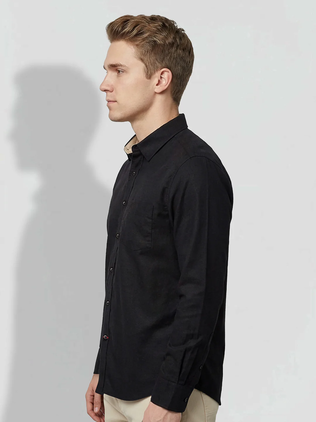 Black Moderno Fit Men's Shirt by Being Human Clothing - Image 2