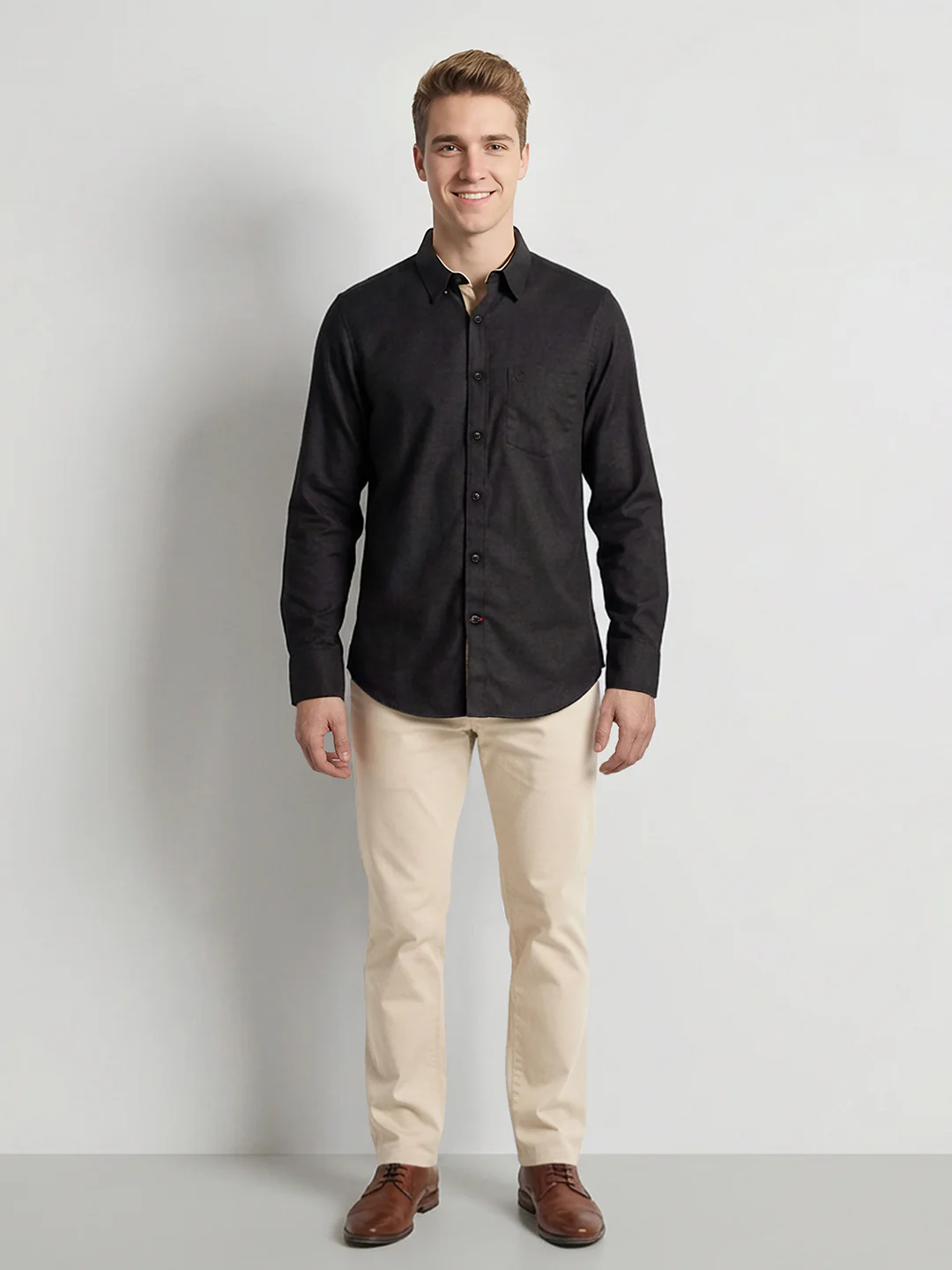 Black Moderno Fit Men's Shirt by Being Human Clothing - Image 4