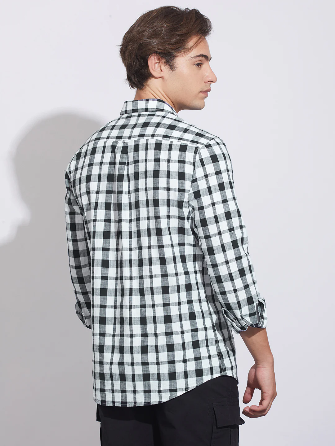 Black Moderno Fit Regular Collar Men's Shirt by Being Human Clothing - Image 3