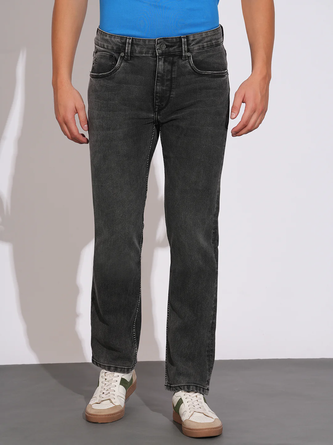 Black Slim Fit Denims for Men by Being Human Clothing