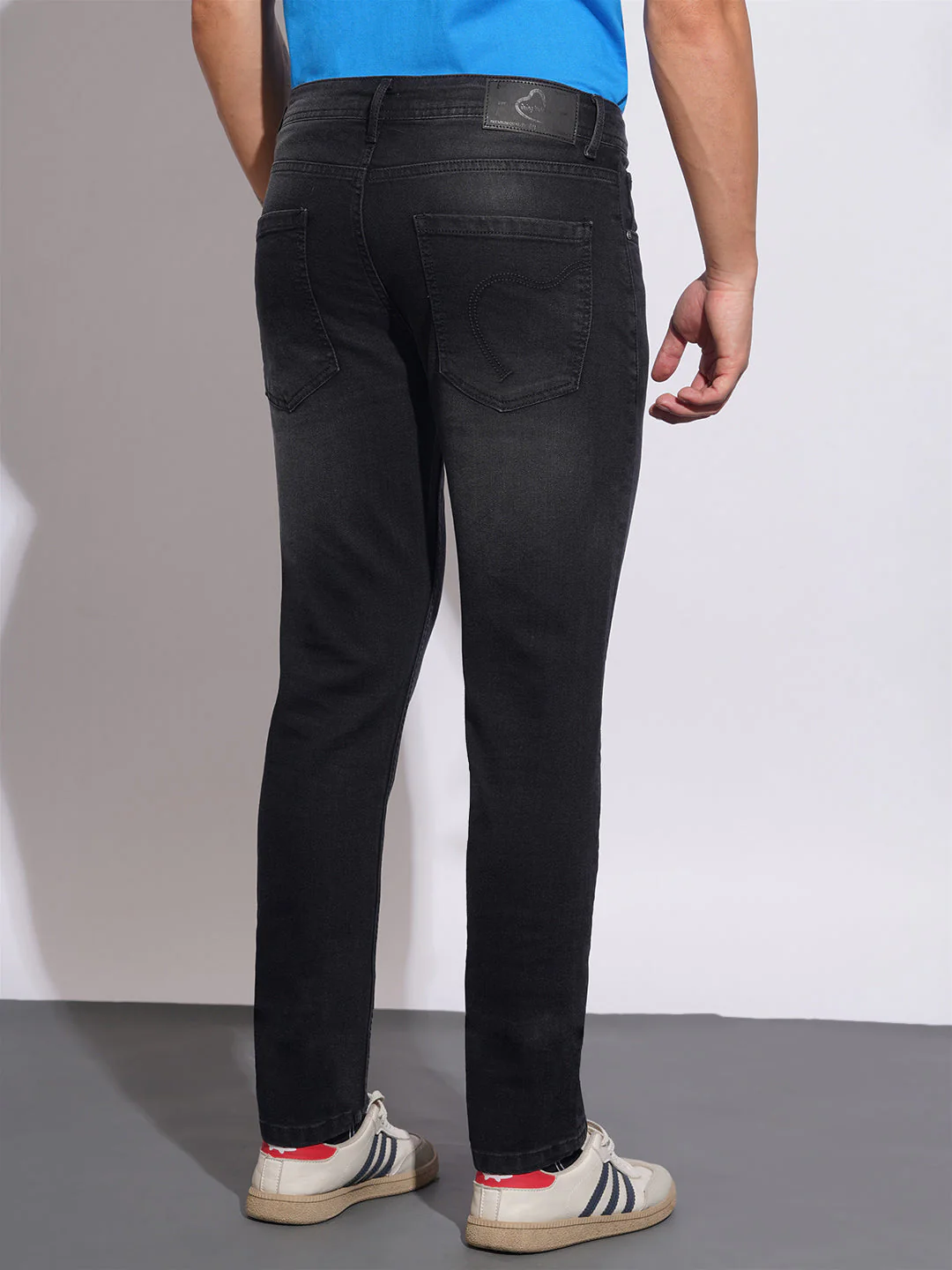 Black Tone Slim Fit Jeans for Men by Being Human Clothing - Image 3