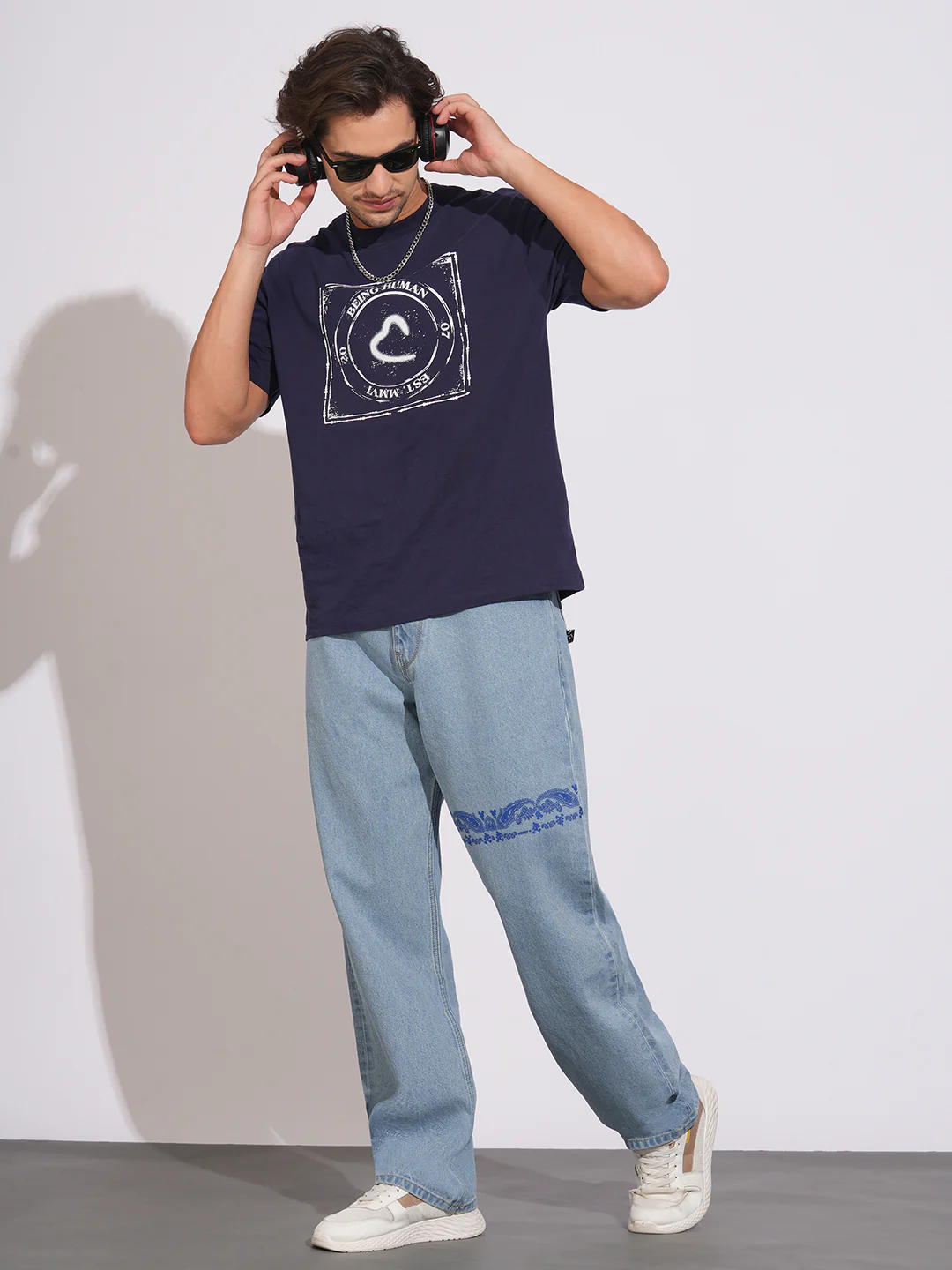 Blue Anti Fit Denims for Men by Being Human Clothing - Image 4