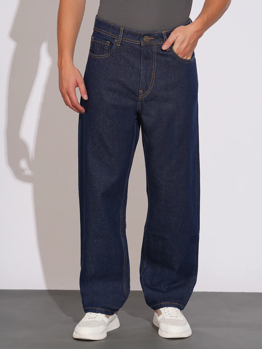 Blue Anti Fit Denims for Men by Being Human Clothing