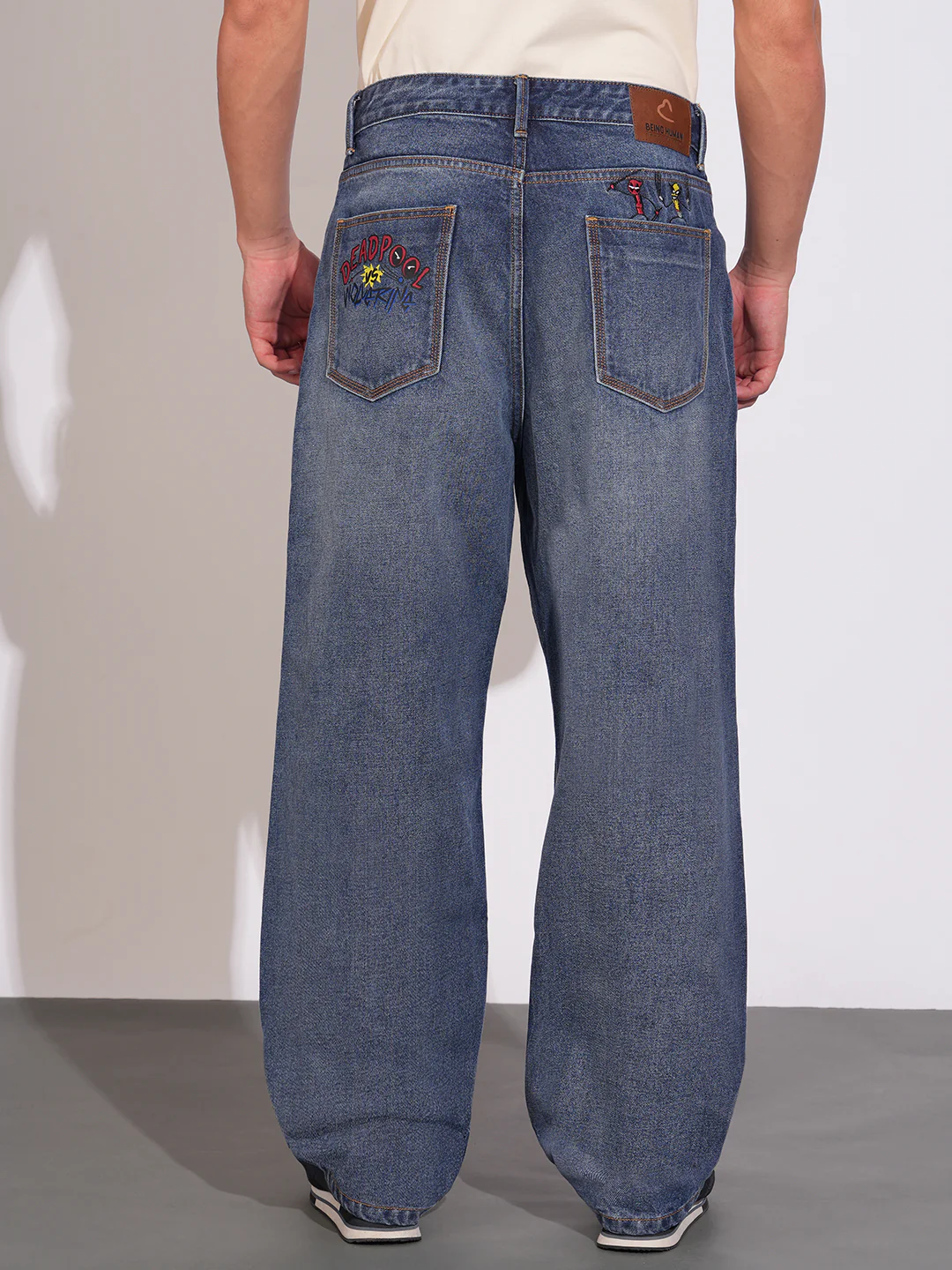 Blue Barrel Fit Denims for Men by Being Human Clothing - Image 3