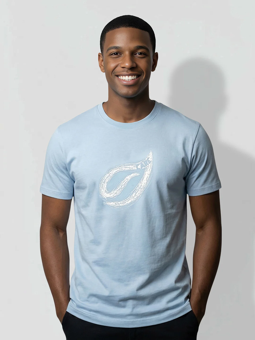 Blue Moderno Fit Men's Graphic T-Shirt by Being Human Clothing