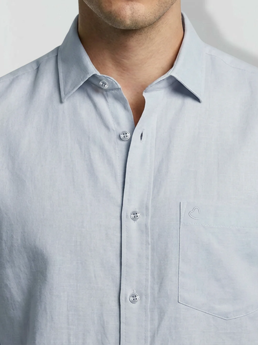 Blue Moderno Fit Men's Long Sleeves Casual Shirt by Being Human Clothing - Image 5