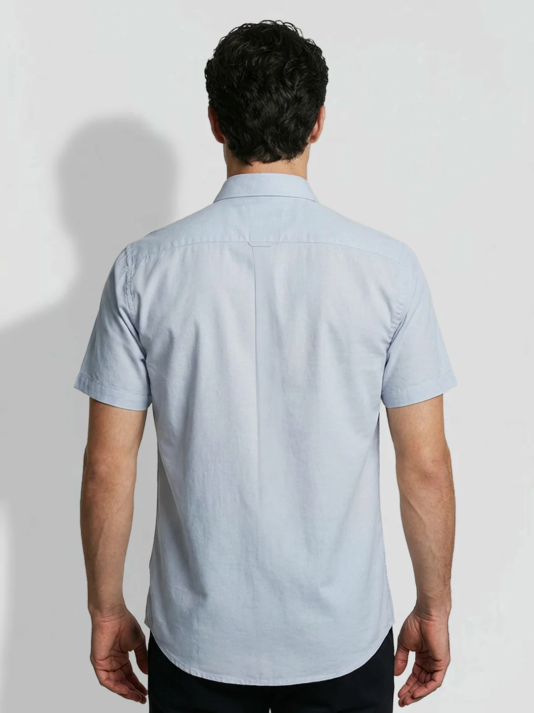 Blue Moderno Fit Men's Short Sleeves Casual Shirt by Being Human Clothing - Image 3