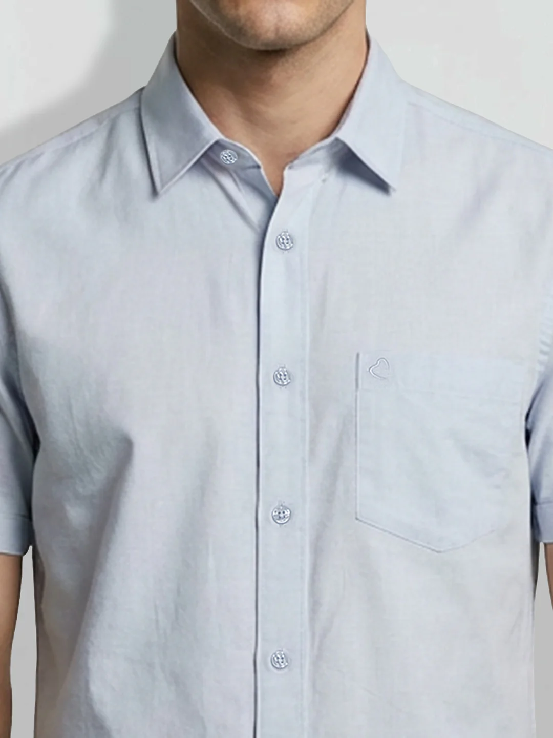 Blue Moderno Fit Men's Short Sleeves Casual Shirt by Being Human Clothing - Image 5