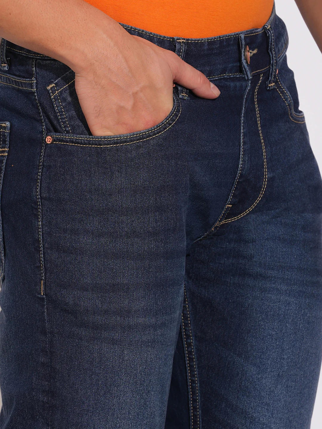Blue Slim Fit Denims for Men by Being Human Clothing - Image 5