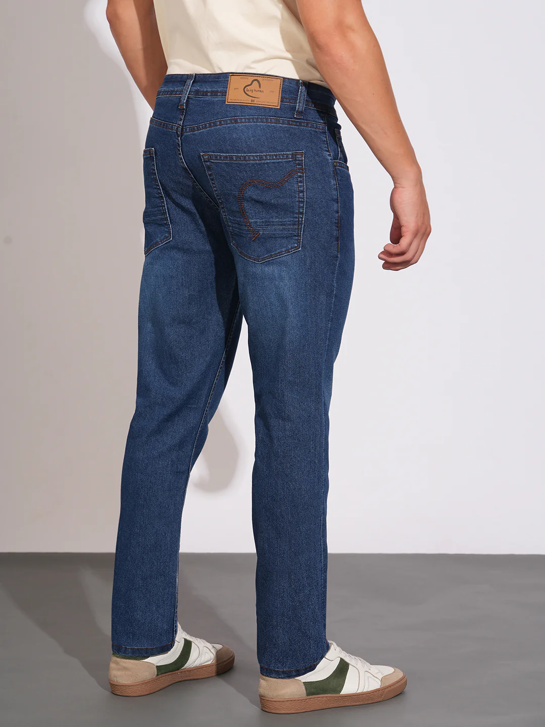 Blue Slim Fit Denims for Men by Being Human Clothing - Image 3