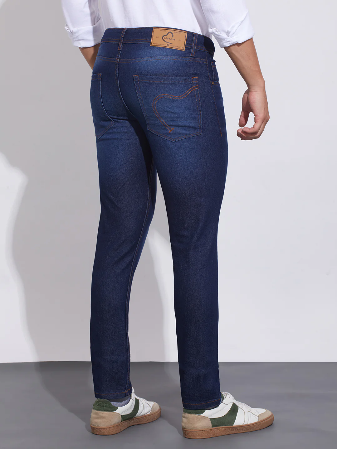 Blue Slim Fit Denims for Men by Being Human Clothing - Image 3