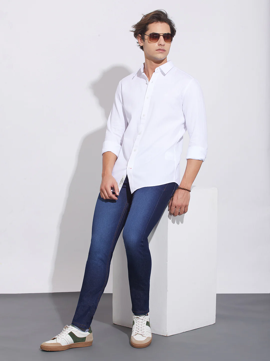 Blue Slim Fit Denims for Men by Being Human Clothing - Image 4