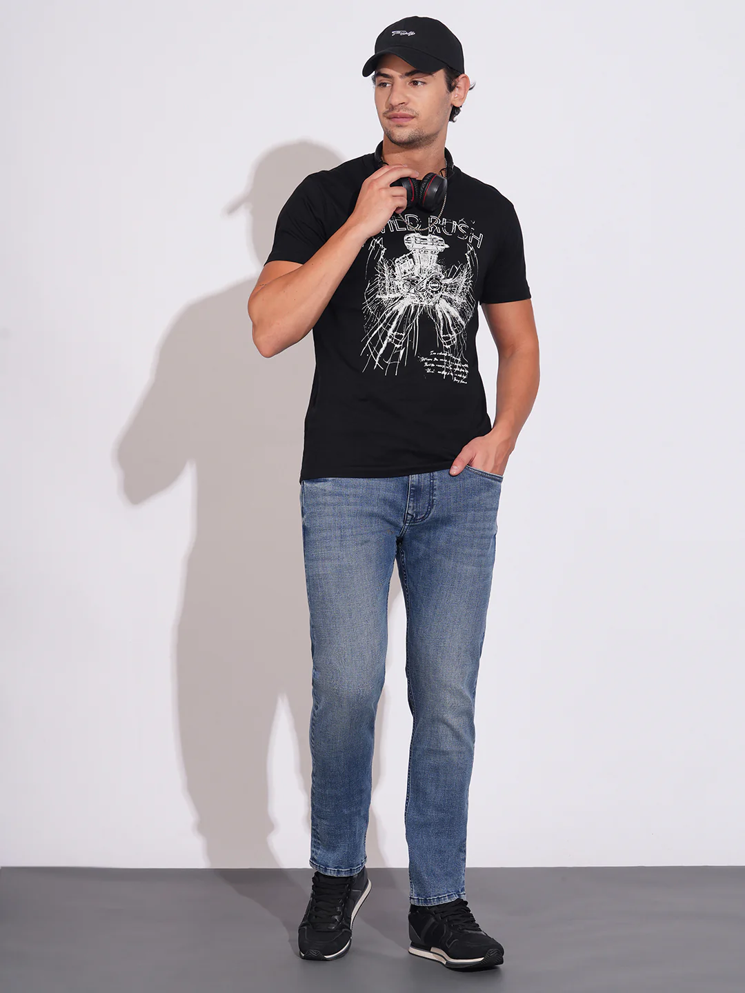 Blue Straight Fit Denims for Men by Being Human Clothing - Image 4