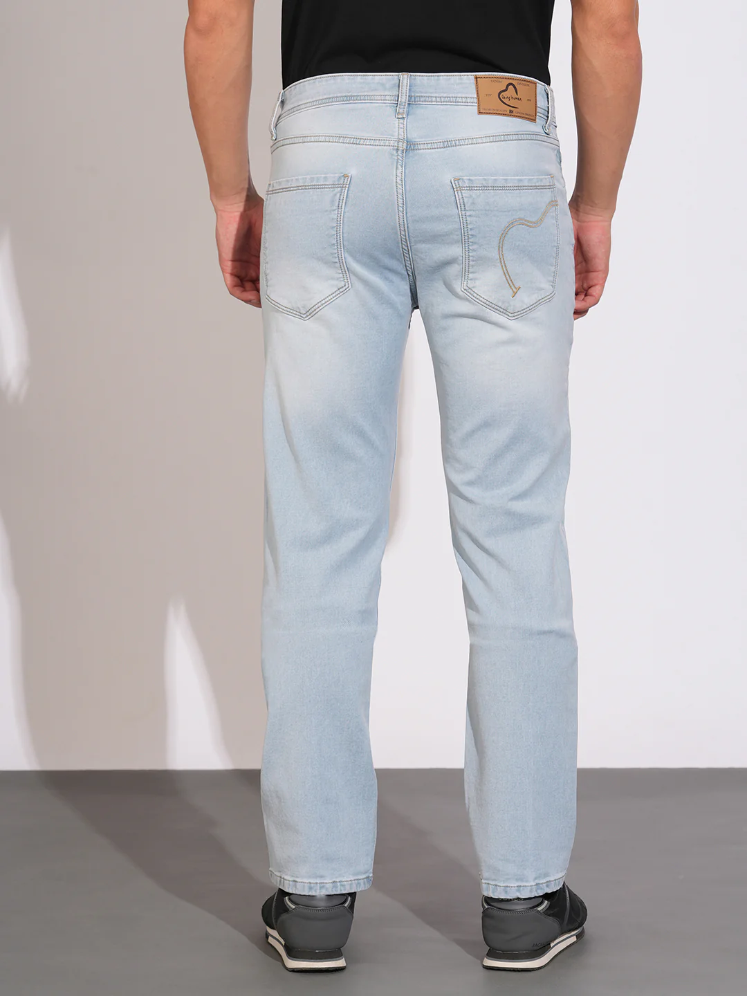 Blue Straight Fit Denims for Men by Being Human Clothing - Image 3