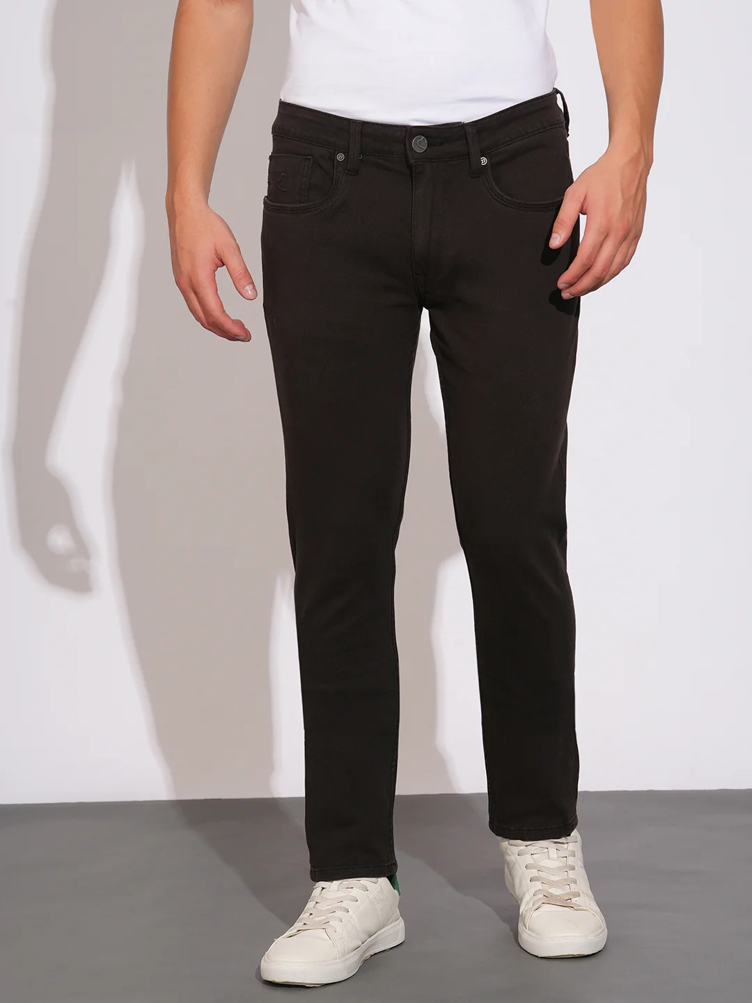 Brown Slim Fit  Denims for Men by Being Human Clothing