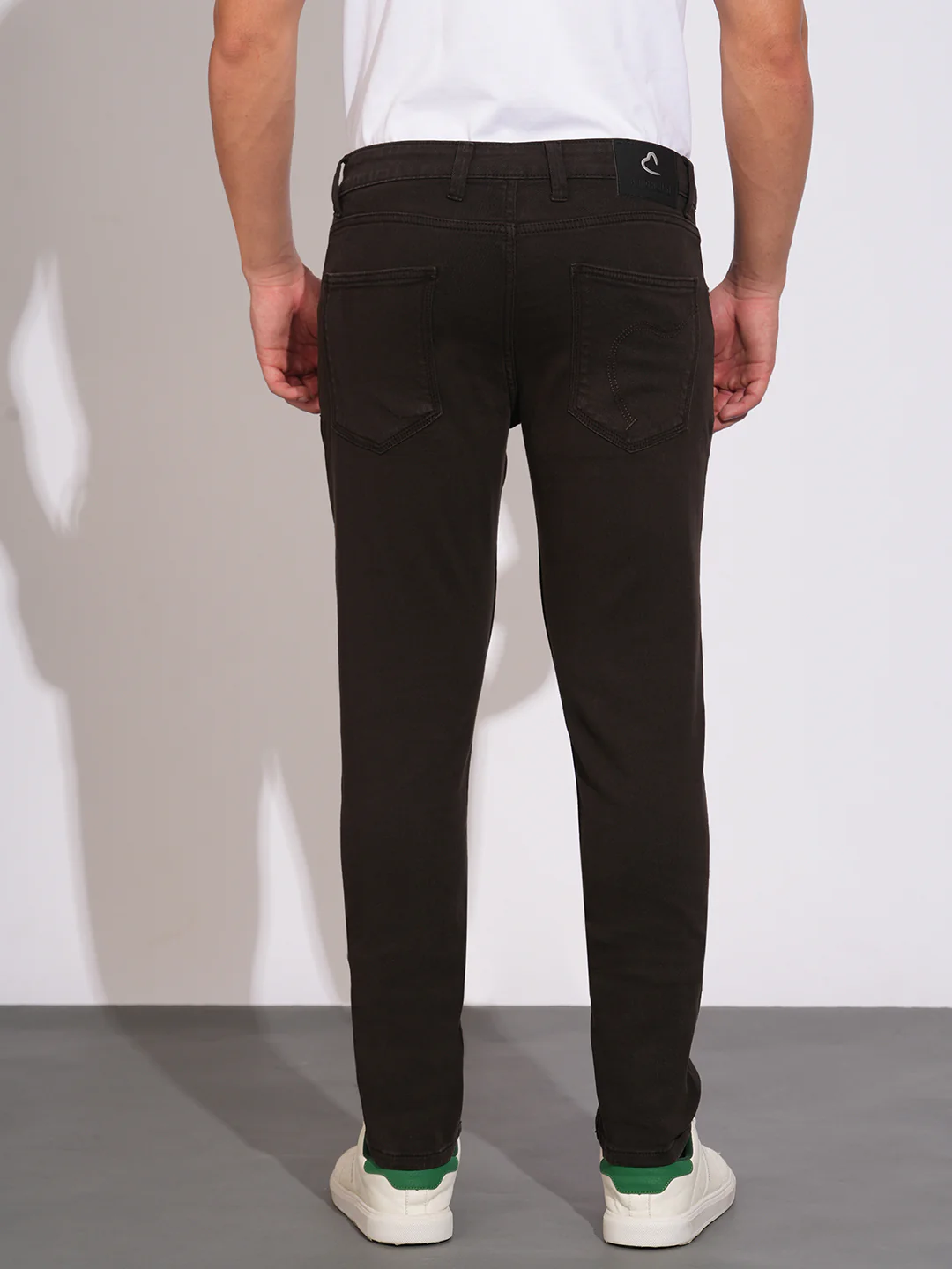 Brown Slim Fit  Denims for Men by Being Human Clothing - Image 3