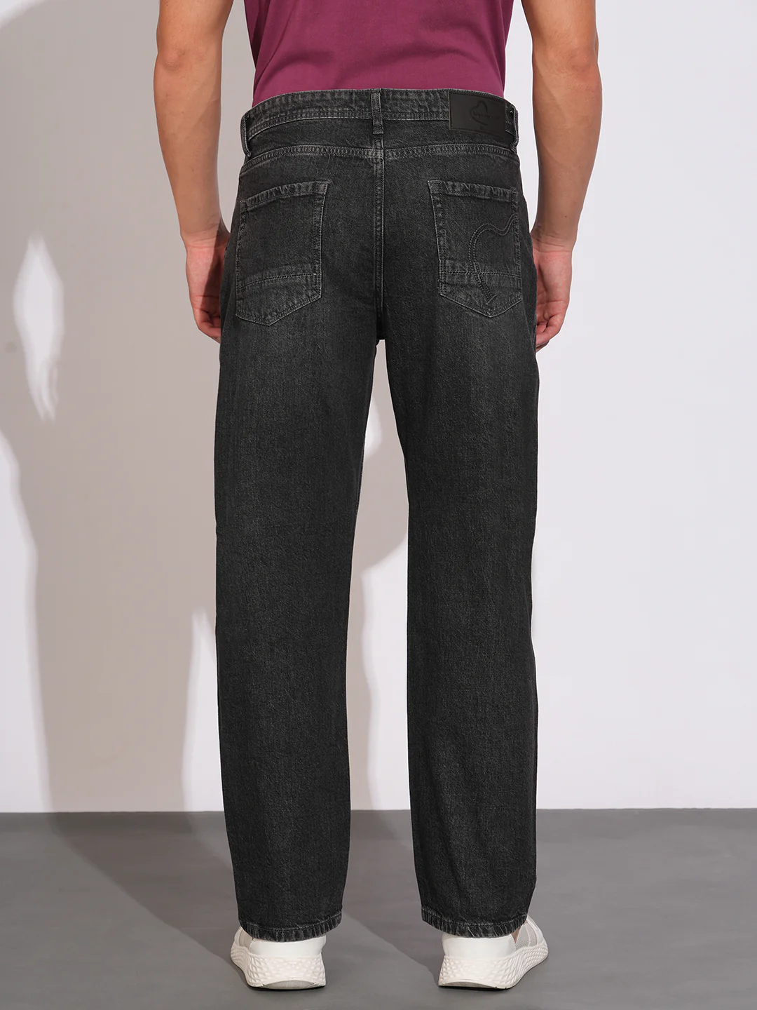 Carbon Black Anti Fit Denims for Men by Being Human Clothing - Image 3