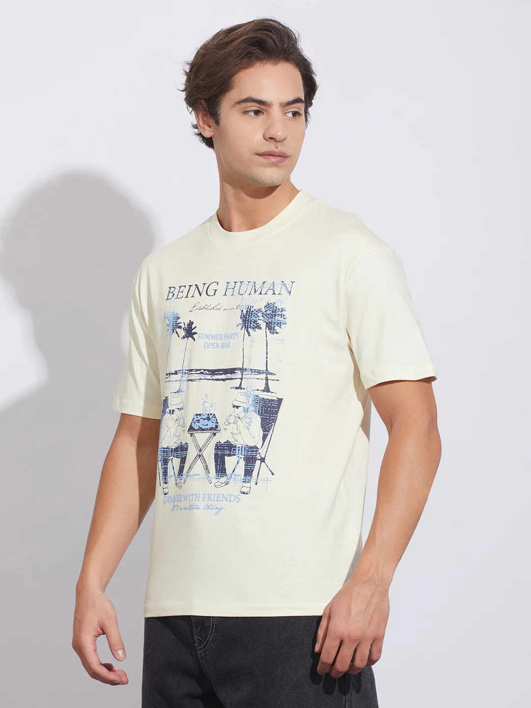 Cloud Dancer Easy Fit Crew Neck Men's T-Shirt by Being Human Clothing - Image 2