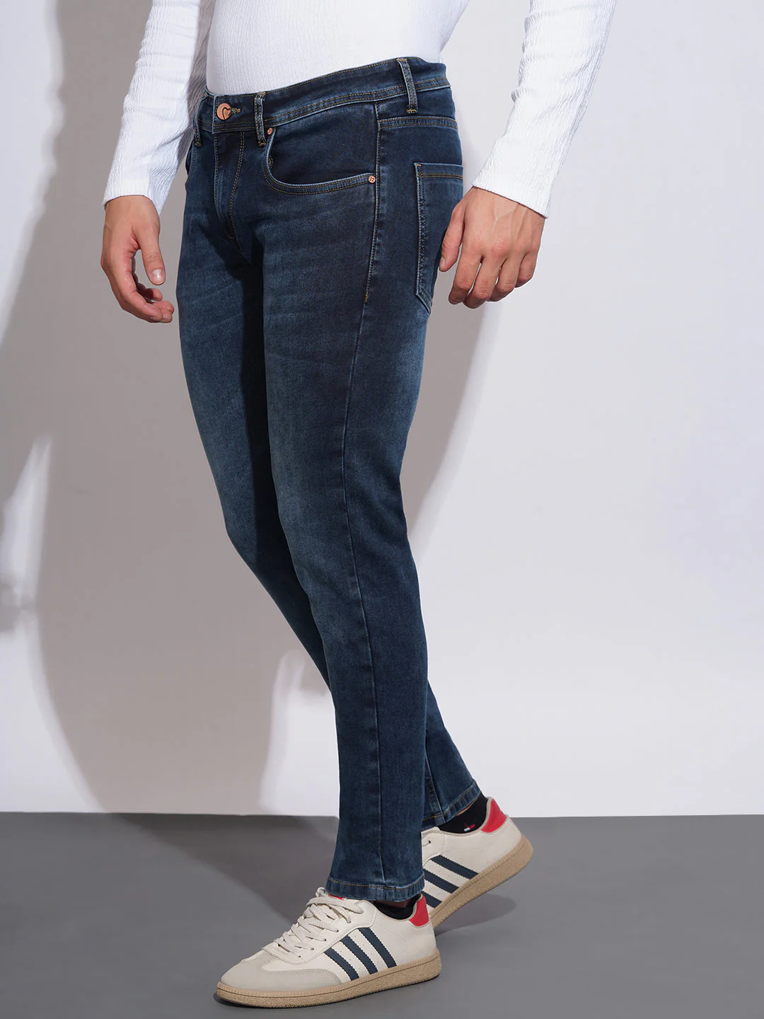 Dark Tone Skinny Fit Jeans for Men by Being Human Clothing - Image 2