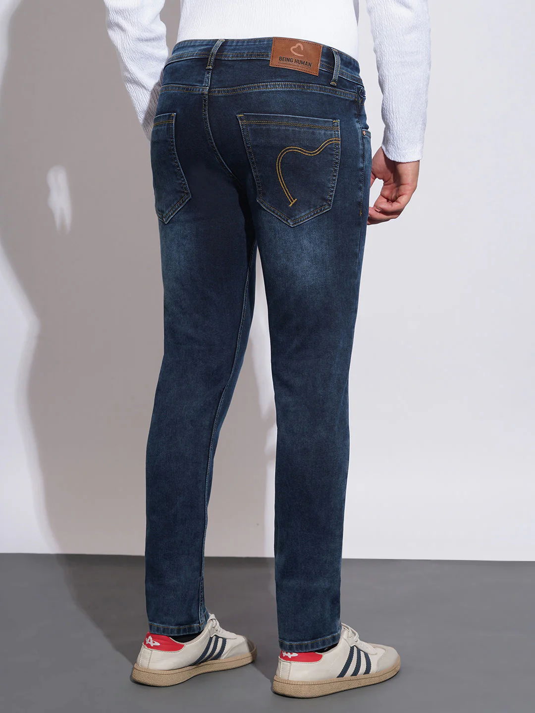 Dark Tone Skinny Fit Jeans for Men by Being Human Clothing - Image 3