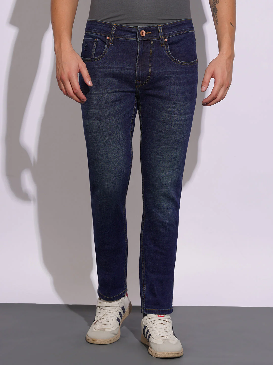 Dark Tone Skinny Fit Jeans for Men by Being Human Clothing