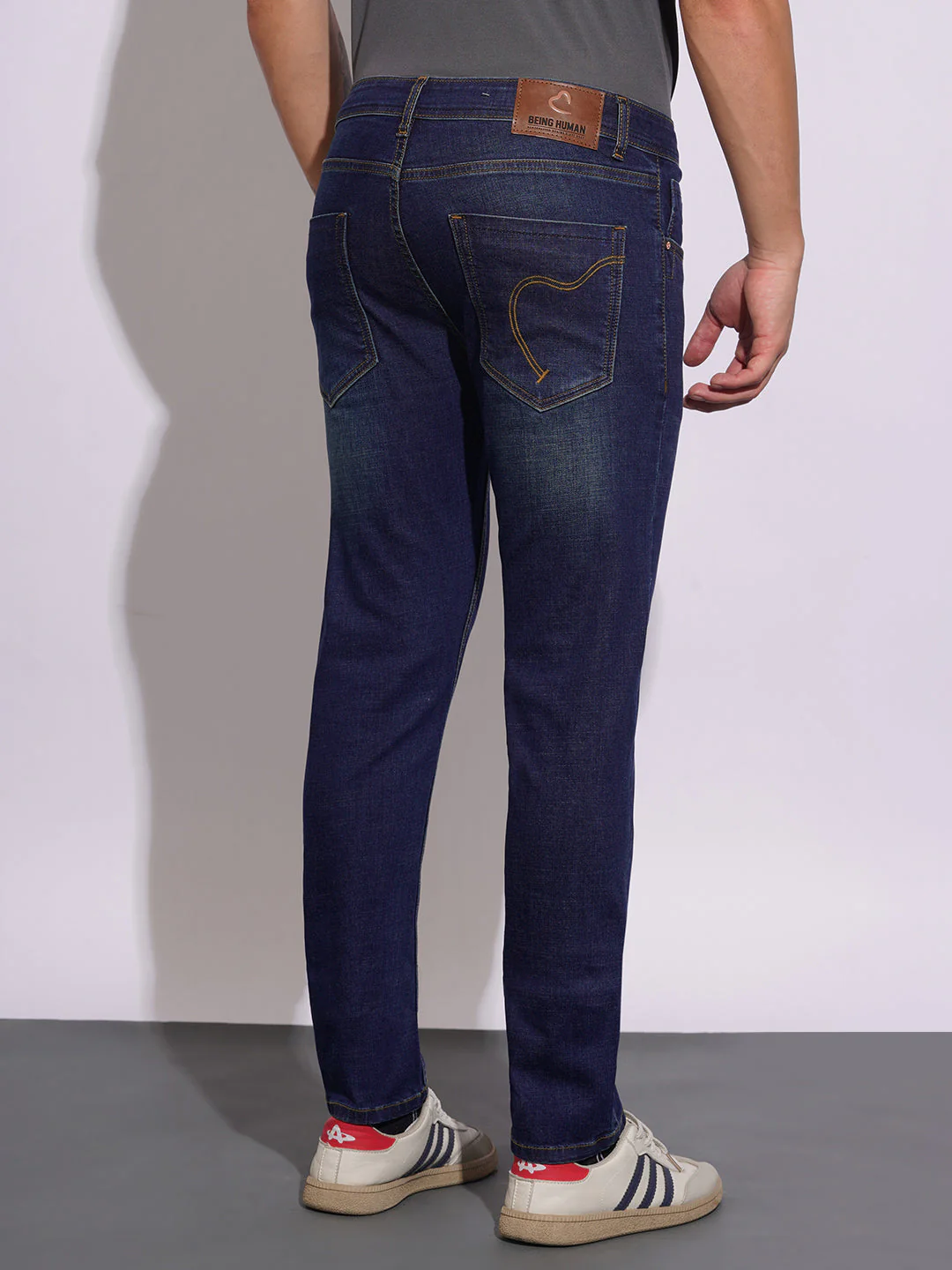 Dark Tone Skinny Fit Jeans for Men by Being Human Clothing - Image 3