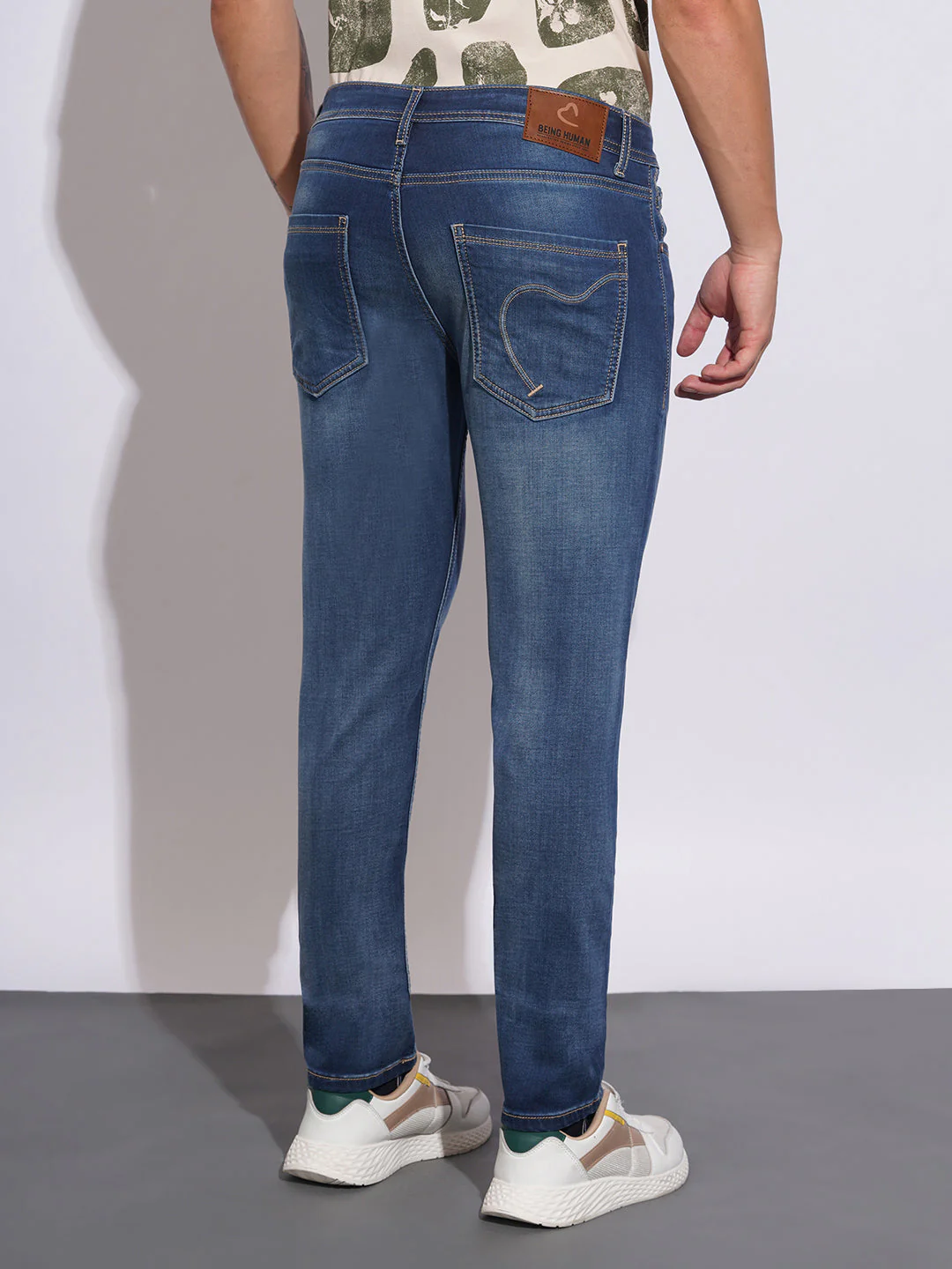 Dark Tone Skinny Fit Jeans for Men by Being Human Clothing - Image 3
