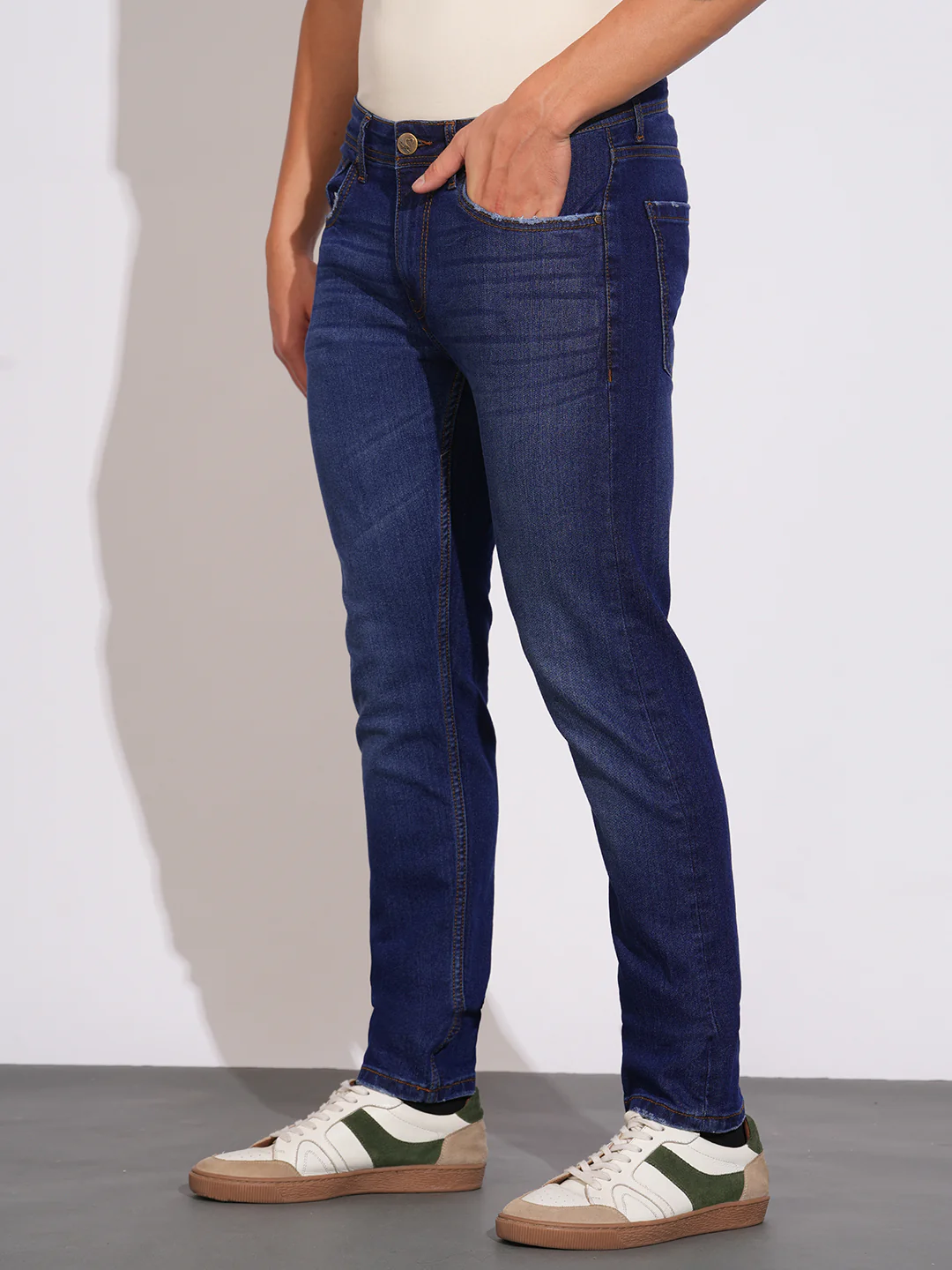 Dark Tone Slim Fit Denims for Men by Being Human Clothing - Image 2