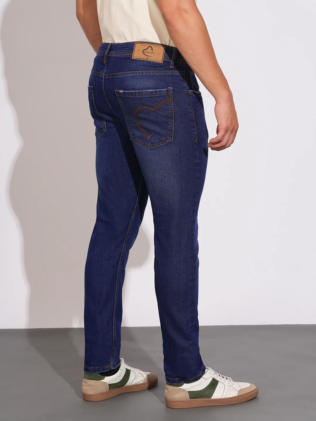 Dark Tone Slim Fit Denims for Men by Being Human Clothing - Image 3