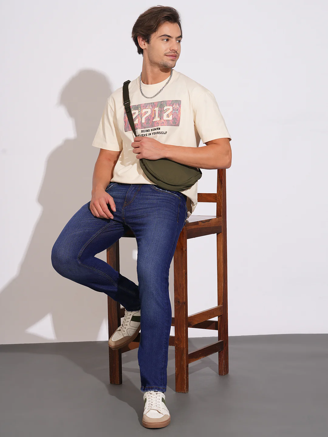 Dark Tone Slim Fit Denims for Men by Being Human Clothing - Image 4