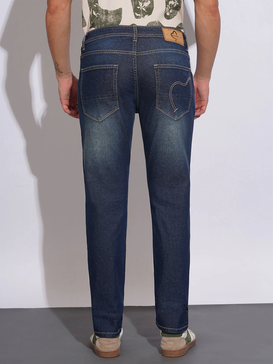 Dark Tone Slim Fit Jeans for Men by Being Human Clothing - Image 3