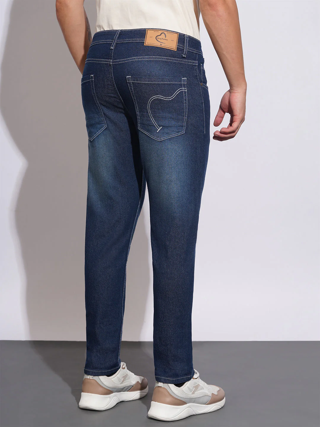 Dark Tone Slim Fit Jeans for Men by Being Human Clothing - Image 3