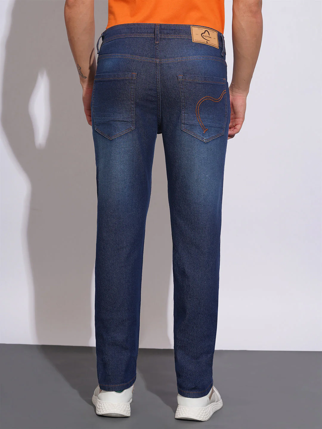 Dark Tone Straight Fit Jeans for Men by Being Human Clothing - Image 3