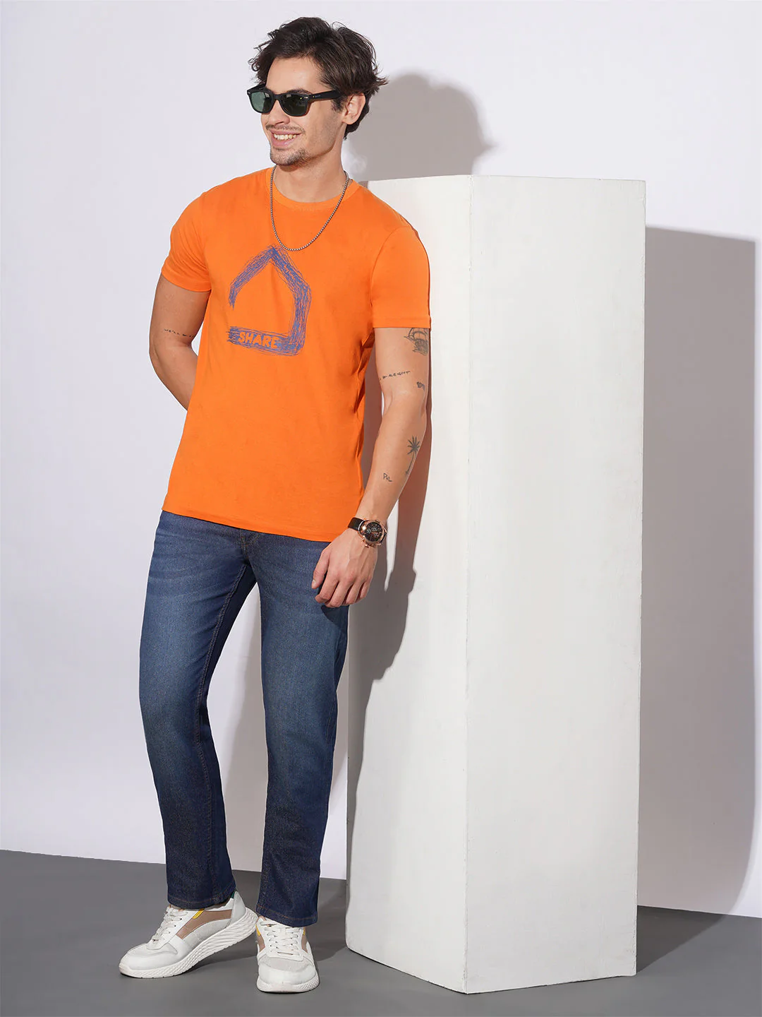 Dark Tone Straight Fit Jeans for Men by Being Human Clothing - Image 4