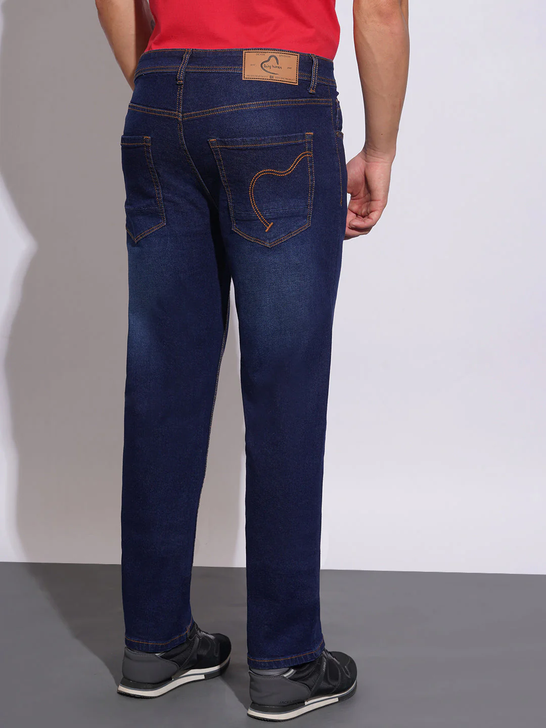 Dark Tone Straight Fit Jeans for Men by Being Human Clothing - Image 3