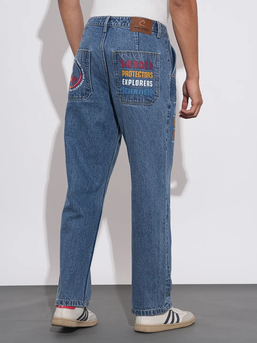 Blue Anti Fit Denims For Men By Being Human Clothing - Image 3