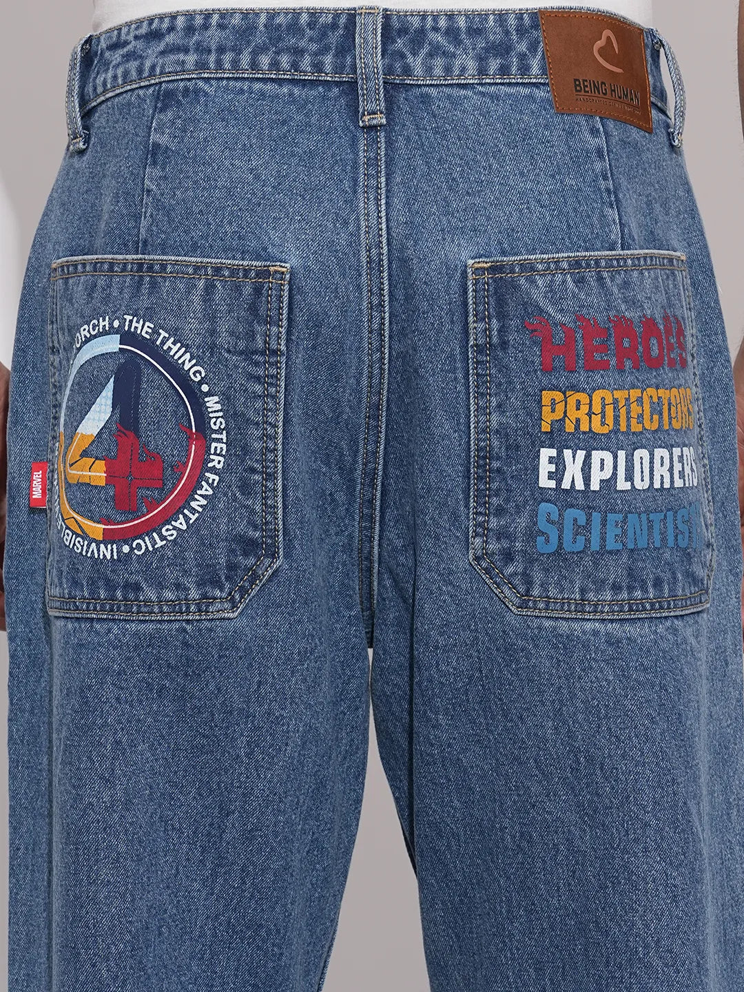 Blue Anti Fit Denims For Men By Being Human Clothing - Image 6
