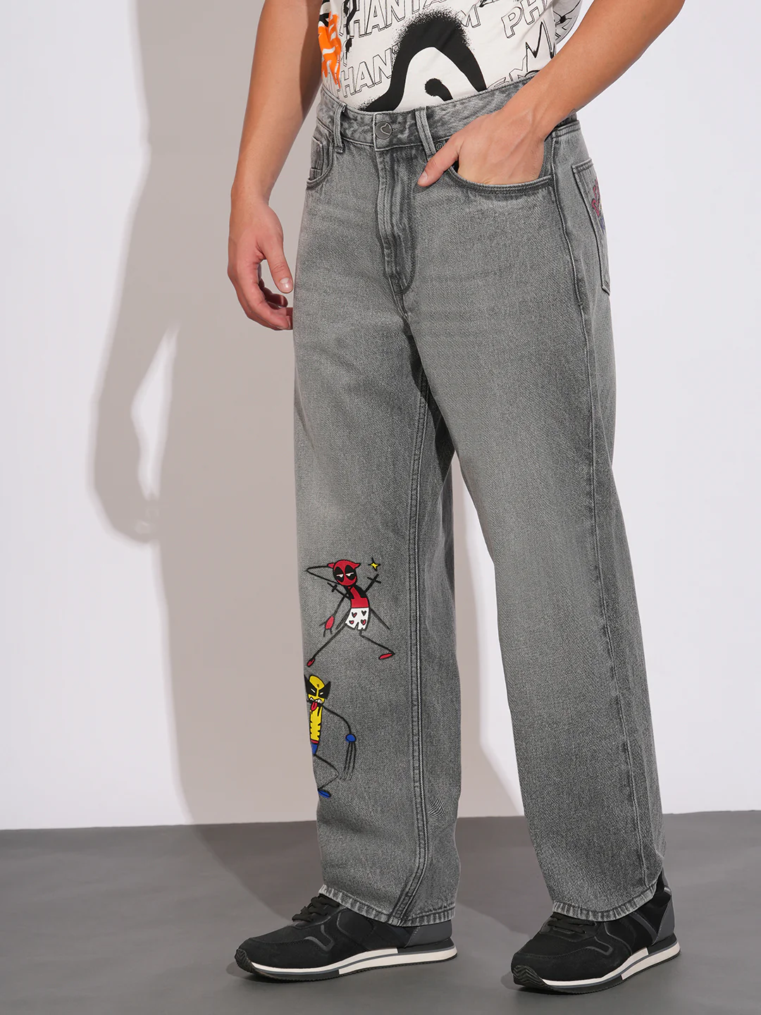 Grey Barrel Fit Denims for Men by Being Human Clothing - Image 2